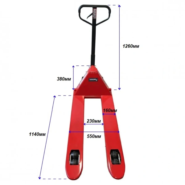 Тележка гидравлическая ручная 3т