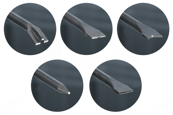 Набор насадок для пневмозубила, 5 шт с шестигранным хвостовиком NP5905