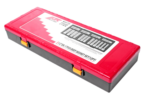 Набор головок торцевых 12-ти гранных глубоких JTC K4172 (1/2", 10-32 мм, 17 предметов в кейсе)