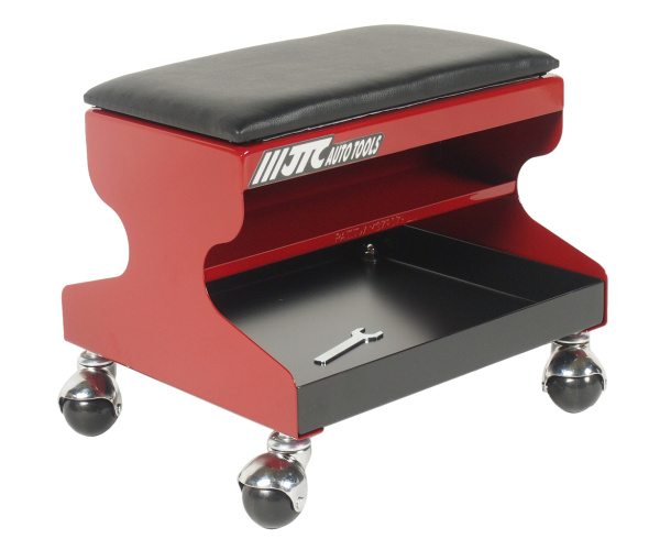 Стул рабочий стальной на колесах со съемным сиденьем из пенорезины JTC 5020 (350х300х310 мм)