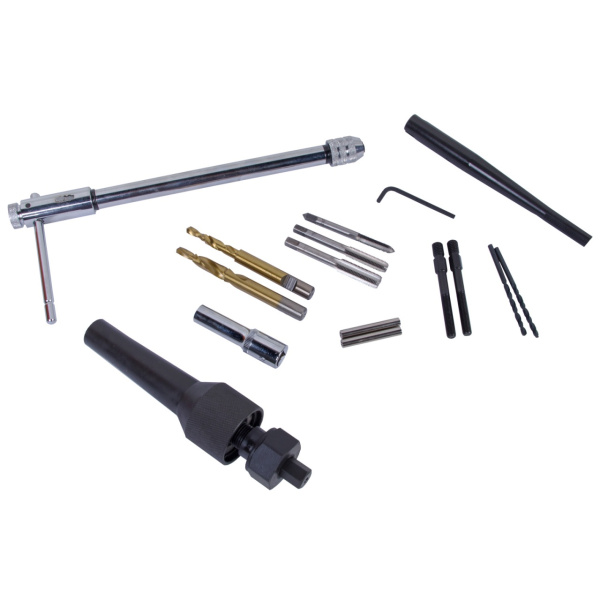 Набор для обслуживания колодцев свечей накаливания, кейс, 16 предметов МАСТАК 103-12016C