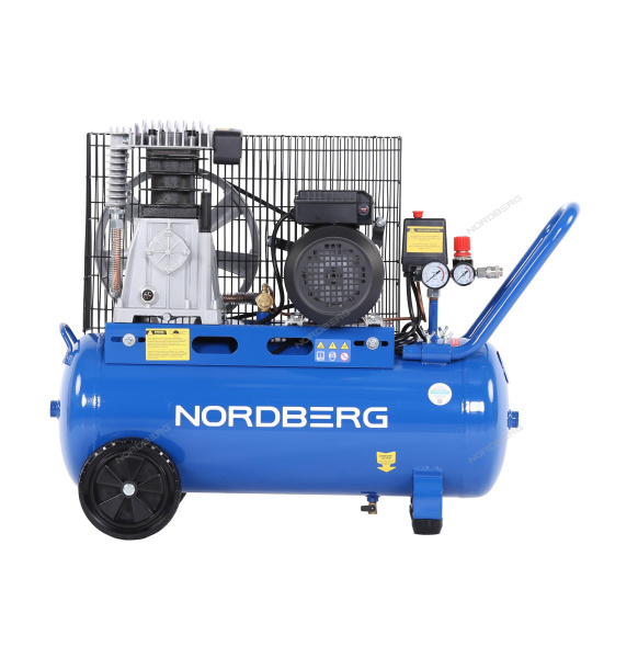 Компрессор поршневой с ременной передачей NORDBERG NCE50/480 (220 В, ресивер 50 л, 446 л/мин)