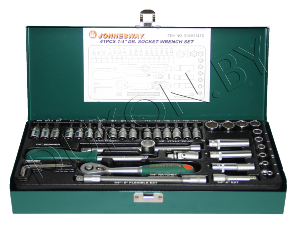 Набор головок торцевых S04H2141S, 1/4"DR, 4-13 мм, 41 предмет