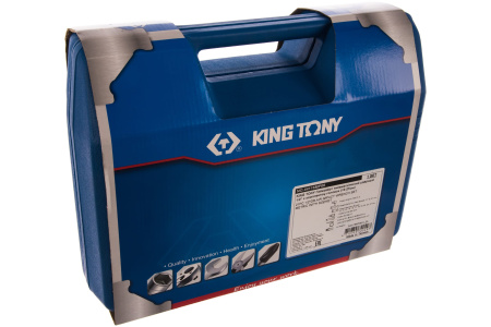 Гайковерт пневматический ударный KING TONY 44116MP08 с комплектом головок, 1/2", 678 Нм, 22 предмета