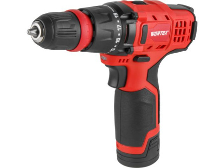 Аккум. дрель-шуруповерт WORTEX BD 1215 LiSET в чем. + 2 насадки, 12 В, 30 Н*м, 2х1.5 А*ч, БЗП 10 мм