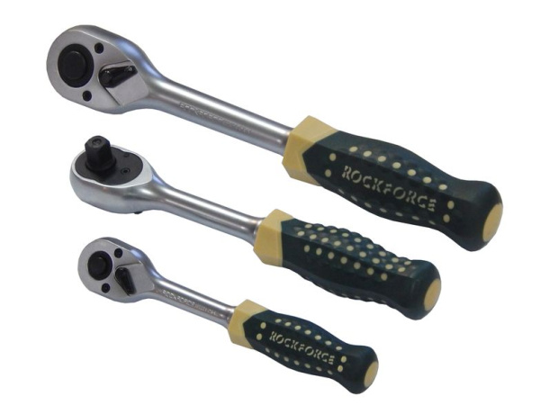 Трещотка реверсивная усиленная с резиновой ручкой 1/2''(72зуб.)