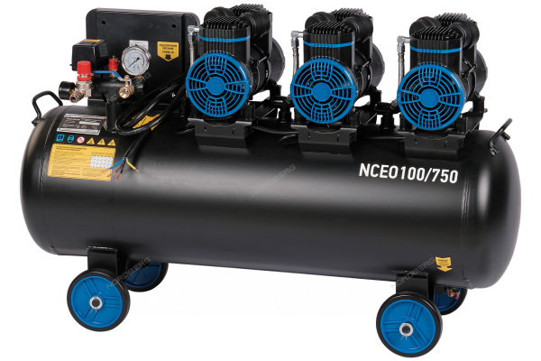 Компрессор безмасляный 380В ресивер 100 л 750 л/мин NORDBERG NCEO100/750
