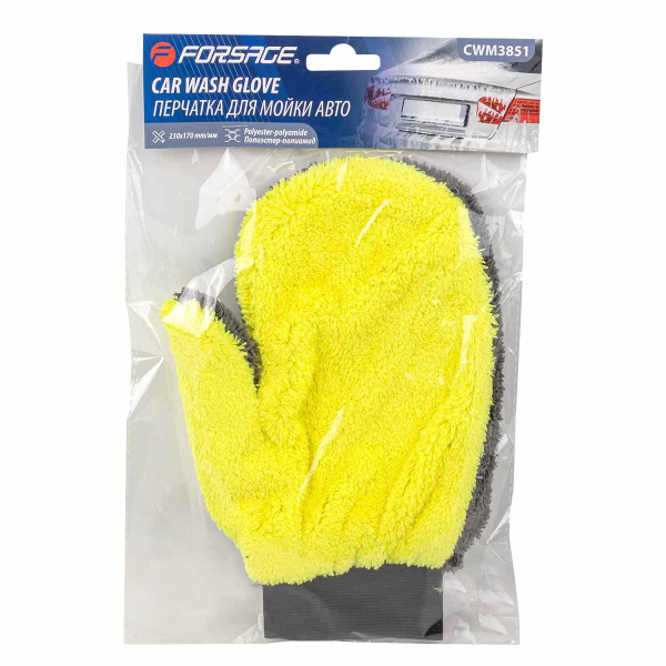 Салфетка (варежка) для мойки а/м (230х170мм, полиэстер-полиамид)