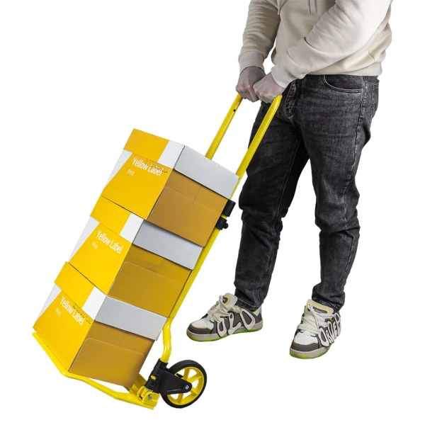 Тележка ручная складная с телескопической ручкой (г/п90кг,420х420х1005мм-в разложенном полож.,280х420-рабочая площадка, 150мм-Ø колес)