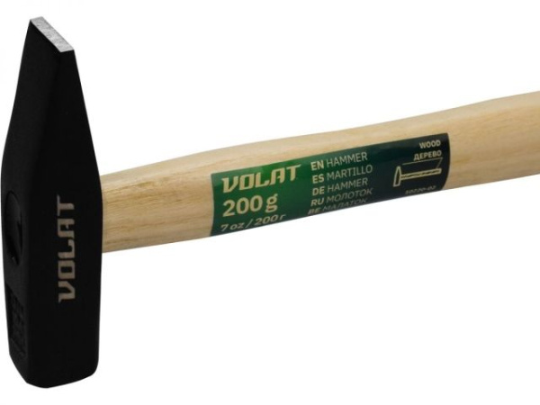 Молоток 0,2кг с дер.рукояткой ВОЛАТ
