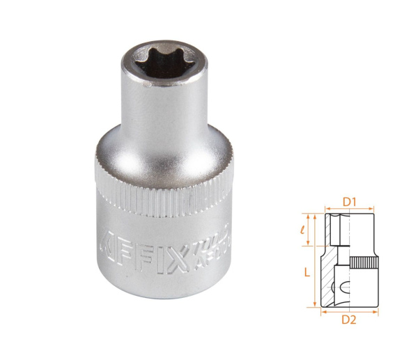 Головка торцевая TORX Е-стандарт 1/2" E10 AFFIX AF00043010