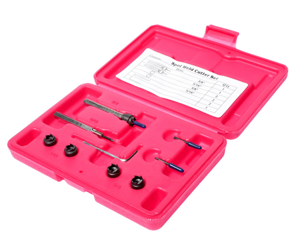 Набор инструментов для высверливания сварочных точек в кейсе JTC 3321