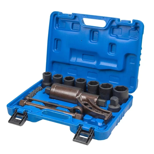 Гайковерт ручной с редуктором 1''(Головки-24мм,27мм,30мм,32мм,33мм,38мм,41мм,1''и адаптер 1'', длина-270мм, передаточное число 1:58, 4800 Н/м)