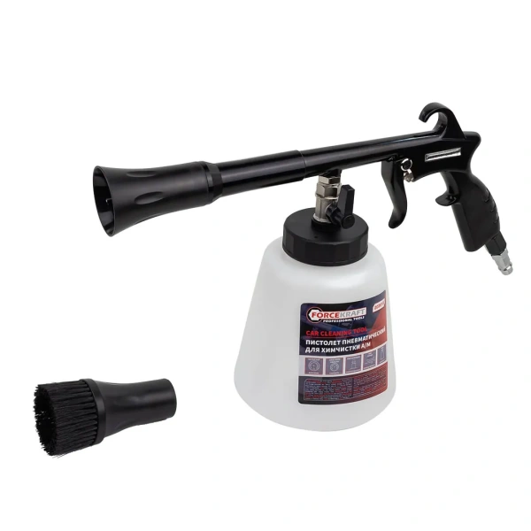 Пистолет пневматический ''Tornado'' для химчистки салона а/м с емкостью 1л (4000-8000об/мин, расход воздуха 400 л/мин,6-9.6 бар)