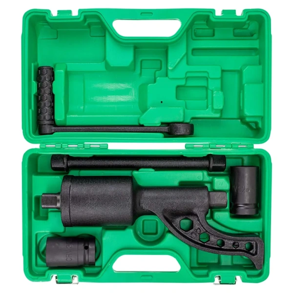 Набор инструмента: гайковерт ручной с редуктором в комплекте с головками