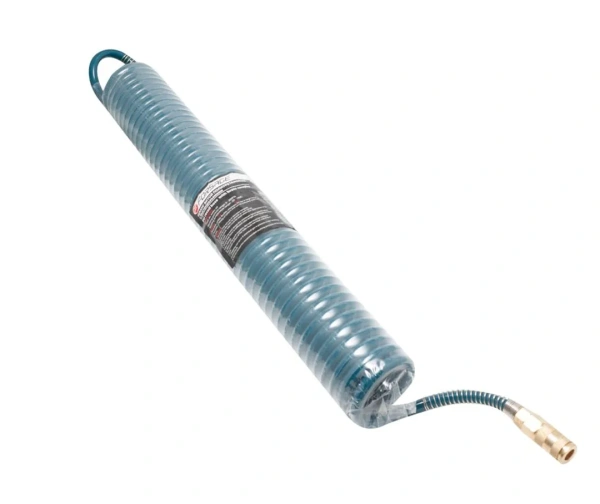 Шланг витой полиуретановый 8мм х 12мм х 5м с быстроразъемами (максимальное давление - 15bar, рабочая температура от -20 до +60 гр.)