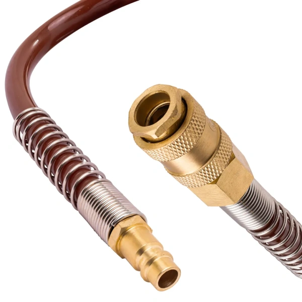 Шланг витой полиуретановый 8мм х 12мм х 5м с быстроразъемами