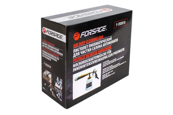 Пистолет пневматич.''Tornado''для химчистки а/м с медной трубкой подачи моющего ср-ва и щеткой-насадкой''Profi''(емкость1л,6bar,расход воздуха120 л/мин)