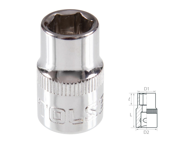 Головка торцевая стандартная шестигранная 3/8" 11 мм TOLSEN TT16311