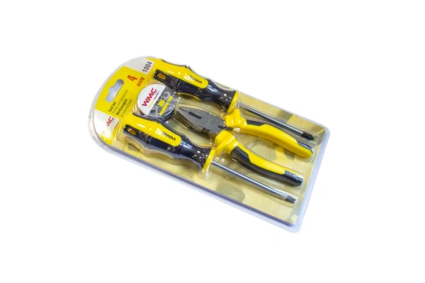 Набор инструментов 4пр.(плоскогубцы 150мм,отвертки:PH2х100мм,SL6х100мм,изолента 3м),в блистере