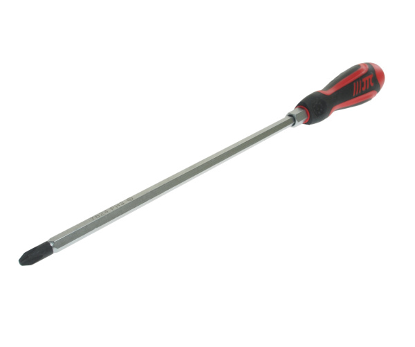 Отвертка крестовая усиленная со сквозным стержнем JTC 7624 (PH 3,0х250 мм)