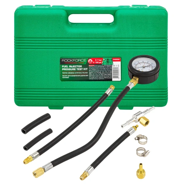 Манометр для измерения давления топлива в комплекте с переходниками 9пр.