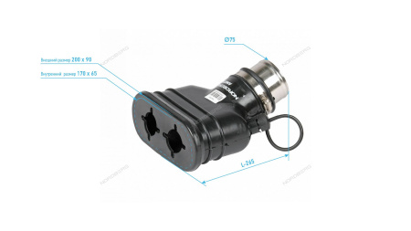 Насадка резиновая овальная на шланг D=75 мм NORDBERG AN075D