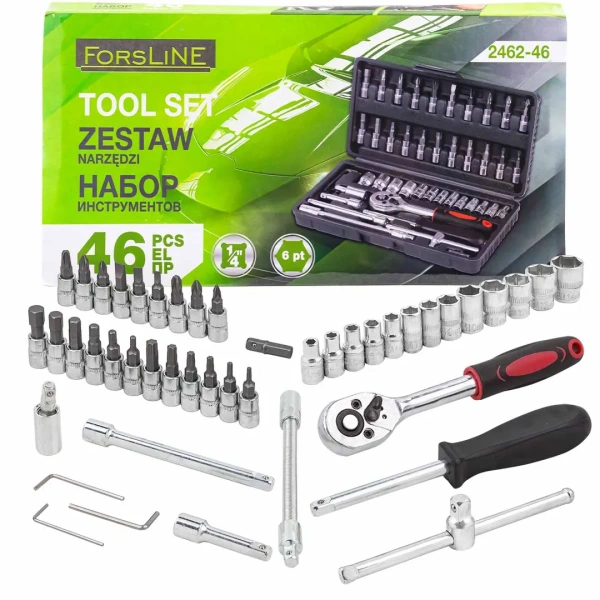 Набор инструмента 46пр. 1/4''(6-гран.)(4-14мм)