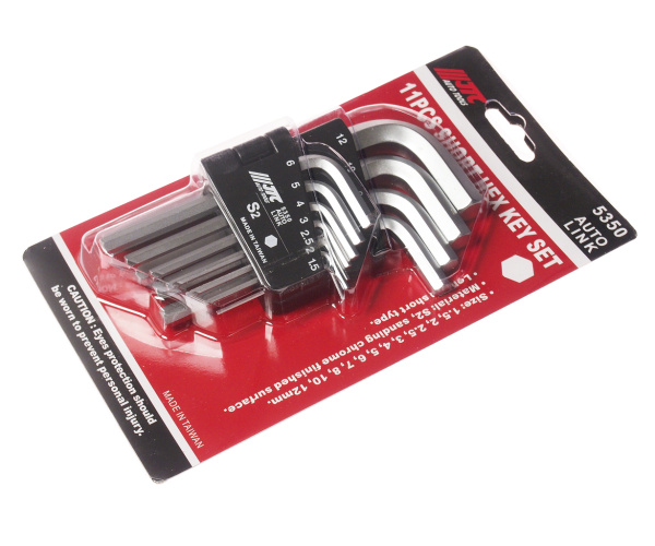 Набор ключей шестигранных Г-образных JTC 5350 (1,5-12 мм, 11 предметов)