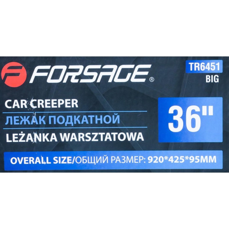 Лежак подкатной на 6-ти колесах (425х920мм) - F-TR6451(Big)
