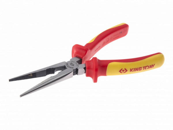 Пассатижи тонконосые KING TONY 6318-08A, 210 мм, диэлектрические