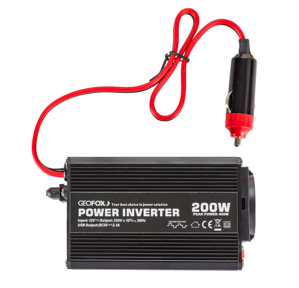 Автомобильный инвертор Geofox M 200W/12v-2р