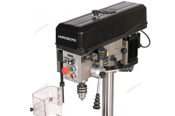 Станок сверлильный профессиональный NORDBERG ND2053PV (750 Вт, 20 мм, вариатор скорости, нарезание резьбы, тиски)