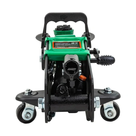 Домкрат подкатной гидравлический 2,5т с фиксацией (h min 140мм, h max 387мм)в кейсе с резиновой накладкой