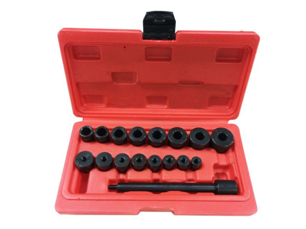 Комплект приспособлений для центровки сцепления, 17пр. в кейсе