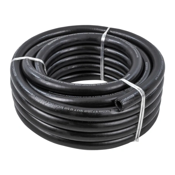 Шланг резиновый армированый бензо-маслостойкий 14х23ммх10м(повышенная гибкость и сопротивление к излому,раб.давл. 20bar,max 60bar,-30C°+70C°,DIN20018)