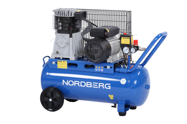 Компрессор поршневой с ременной передачей NORDBERG NCE50/480 (220 В, ресивер 50 л, 446 л/мин)