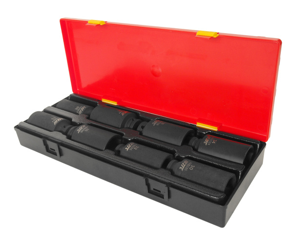 Набор головок торцевых 1/2" глубоких JTC K4087 (6-ти гранных 30-36 мм / 12-гранных 30-36 мм, 8 предметов)