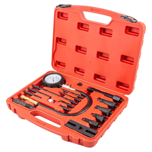 Тестер компрессии дизельного двигателя (имитатор свечи: М10х1.0х91мм, М10х1.0х119мм, М10х1.25х135мм, М10х1.0х83мм,М8х1.0х102мм,М10х1.0х113мм), в кейсе