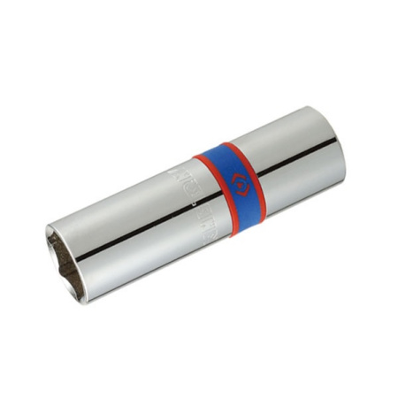 Головка свечная шестигранная 1/2", 16 мм, L = 70 мм, резиновый фиксатор KING TONY 463516R