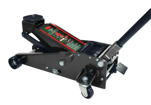 Домкрат подкатной гидравлический двухпоршневой 4т с 3-мя уровнями фиксации(h min 140мм, h max 508мм)