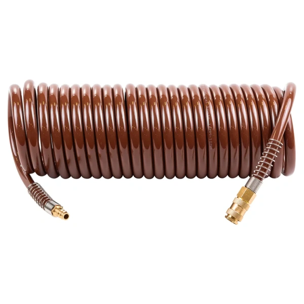 Шланг витой полиуретановый 10мм х 14мм х 10м с быстроразъемами