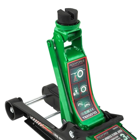 Домкрат подкатной гидравлический низкопрофильный 3т (поворотная ручка 360°,h min 85мм, h max 385мм)