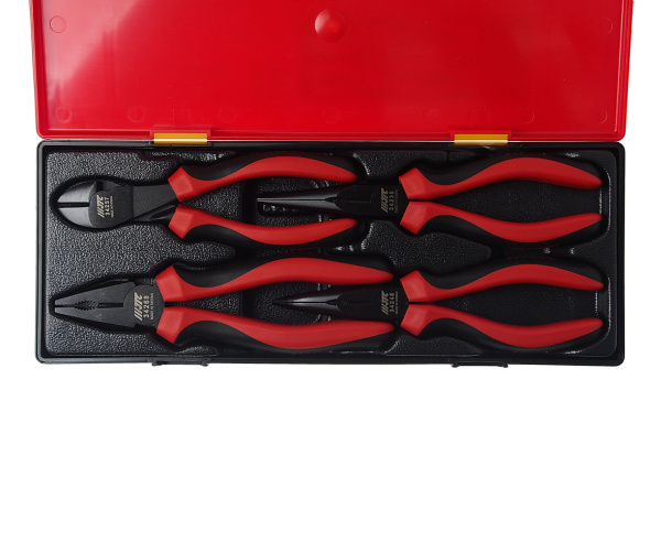 Набор инструментов губцевых JTC K5045 (4 предмета в кейсе, тонкогубцы, пассатижи, бокорезы)