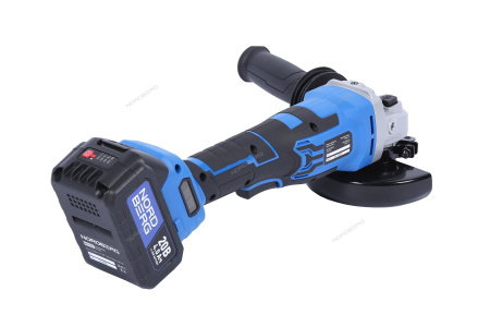 Угловая шлифмашина аккумуляторная NORDBERG NE308K (УШМ, диам. диска 125 мм, 20 В, 2 аккумулятора и зарядное устройство)