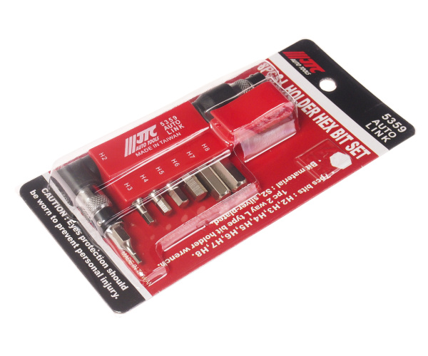 Набор бит 6-ти гранных с Г-образным держателем JTC 5359 (1/4", HEX, H2-8 мм, 8 предметов)