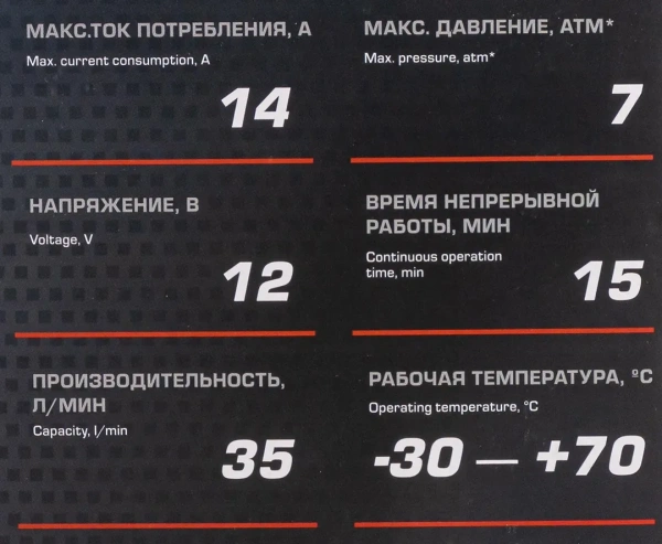 Компрессор поршневой автомобильный FK-582 ''FORCEKRAFT''14A 12V