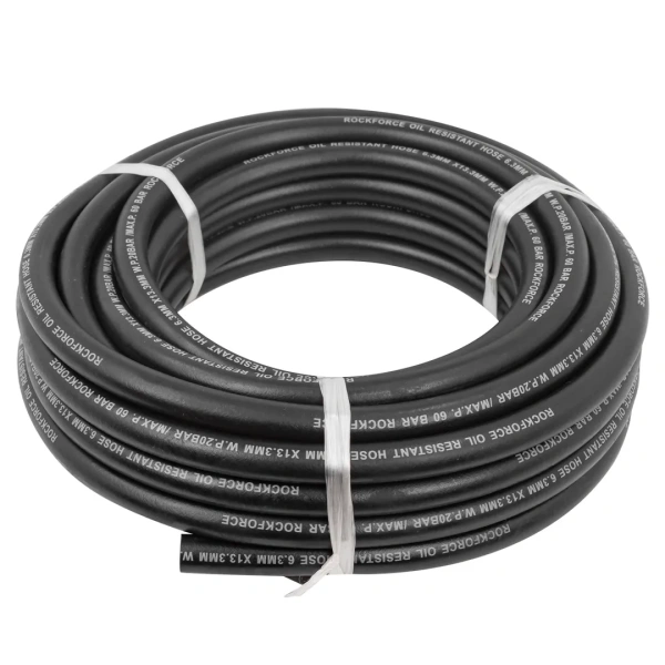 Шланг резиновый армированый бензо-маслостойкий 6.3х13.3ммх10м(повышенная гибкость и сопротивление к излому,раб.давл. 20bar,max 60bar,-30C°+70C°,DIN200