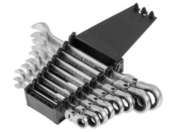 Набор ключей комбинир. 8-19мм 8шт трещоточных шарнирн. PRO STARTUL (PRO-7308)