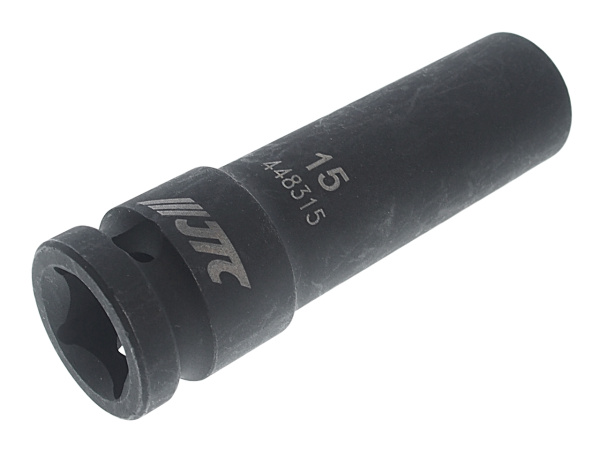 Головка торцевая 12-ти гранная ударная тонкостенная JTC 448315 (1/2", 15 мм, L=82 мм)